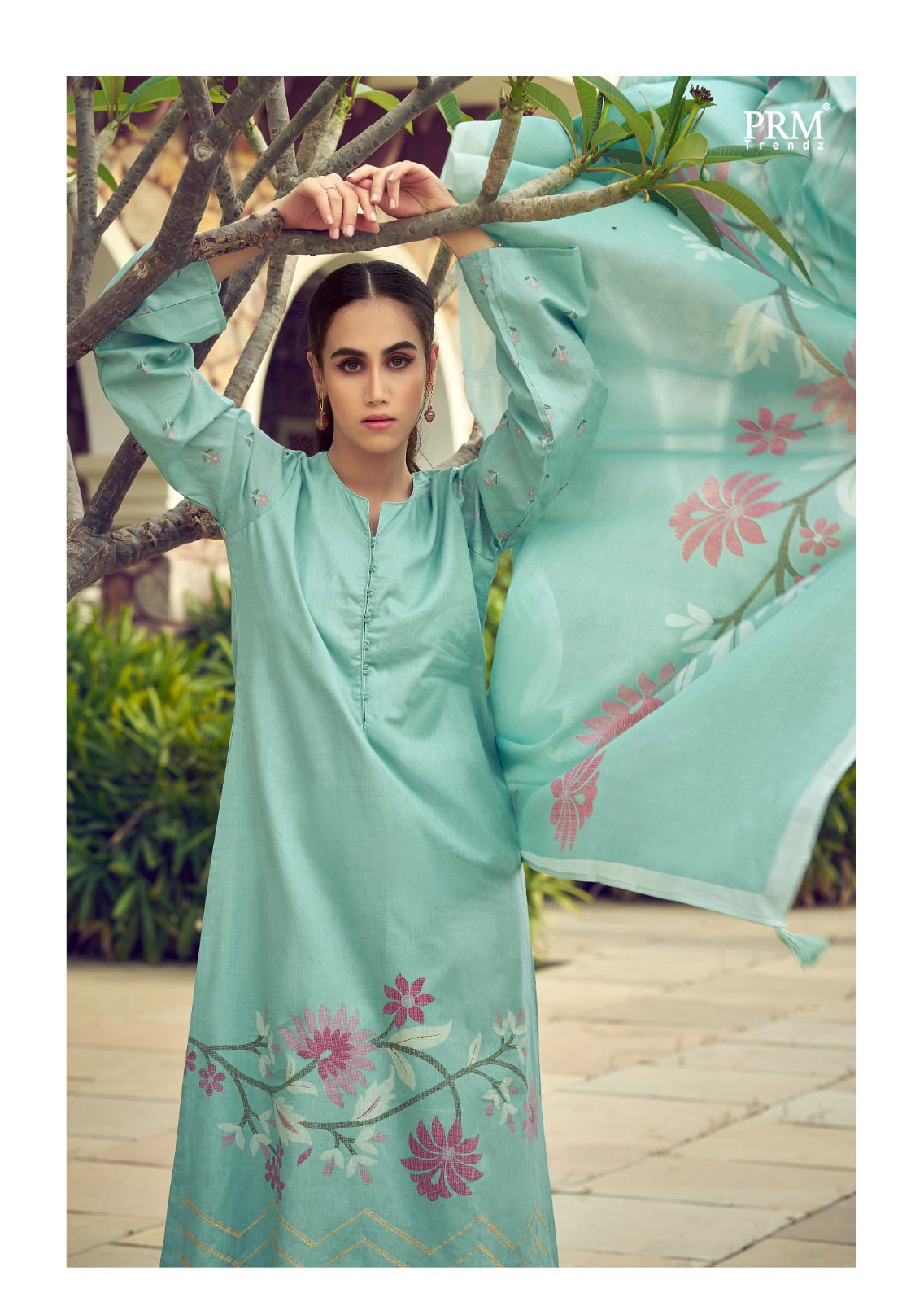 The Elnaz Collection By Prm Fancy Work Lawn Cotton Dress Material Wholesale Market In Surat